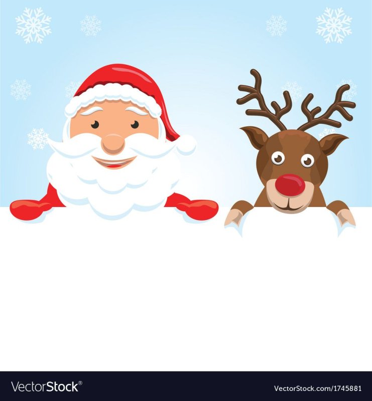 Дед Мороз выглядывает из окна