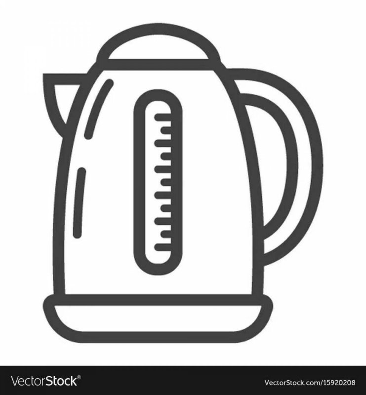 Раскраска электрический чайник для детей