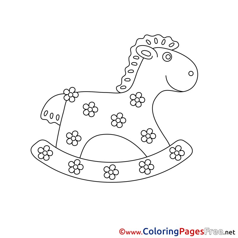 Трафарет детской лошадки-качалки