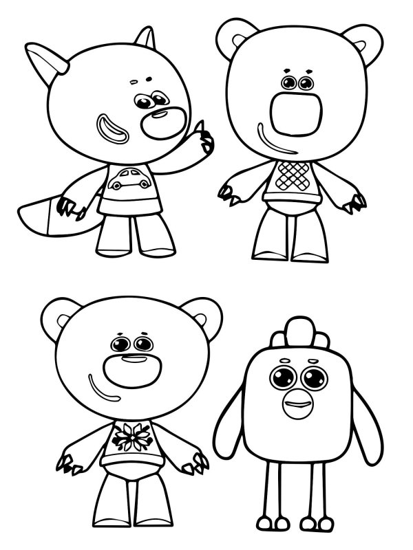 Раскраски для девочек Мимимишки