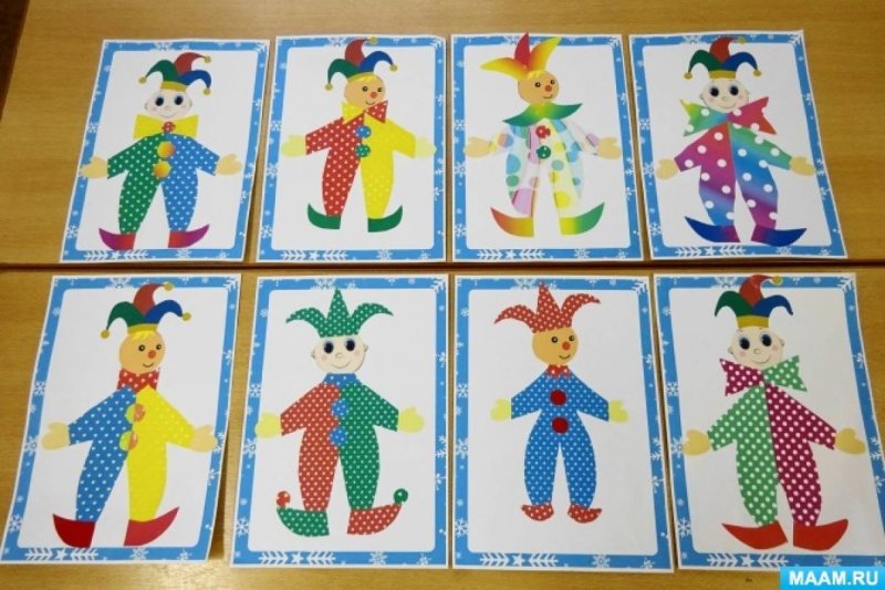 Петрушка аппликация в старшей группе