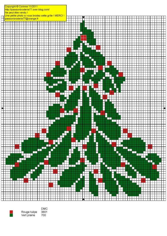 Вышивка крестом Новогодняя елка