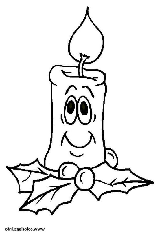 Рождественская свеча раскраска