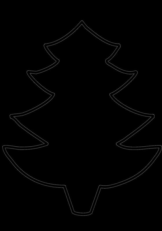 Елочка трафарет