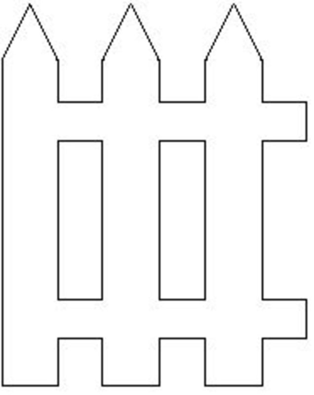 Трафарет "заборчик"