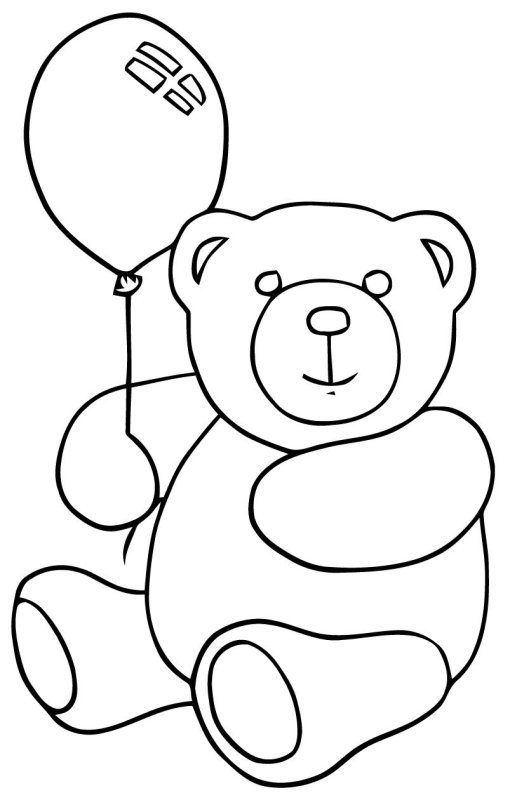 Медвежонок раскраска для детей
