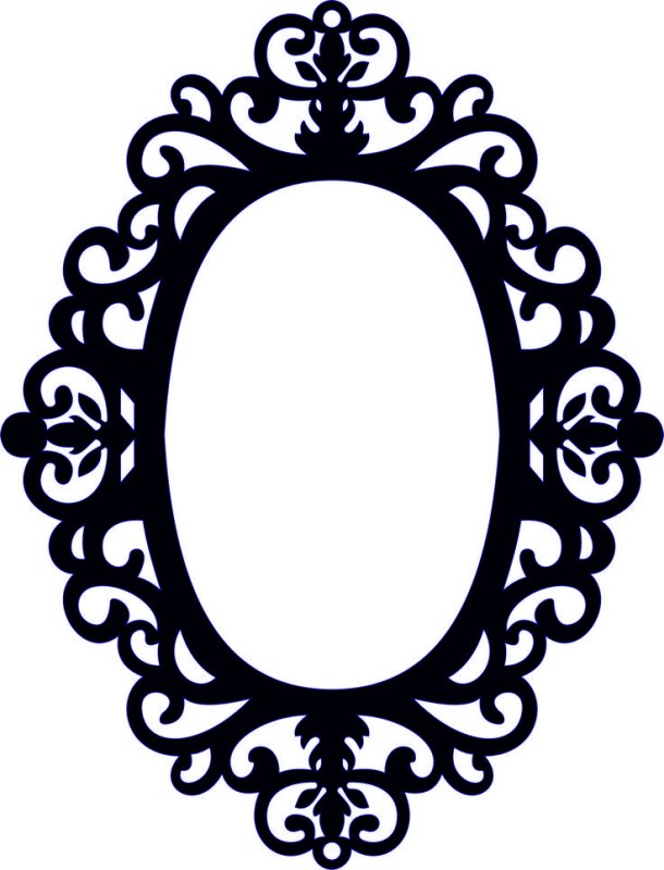 Трафарет "рамка овальная"