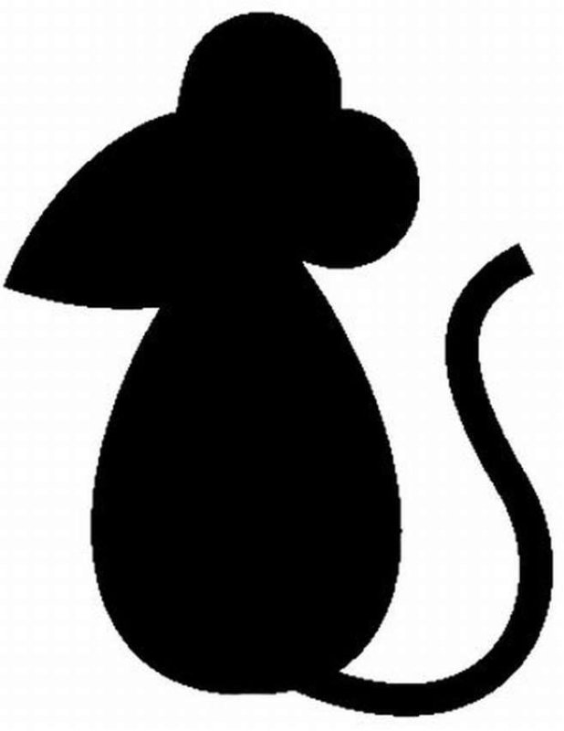 Мышь трафарет для вырезания