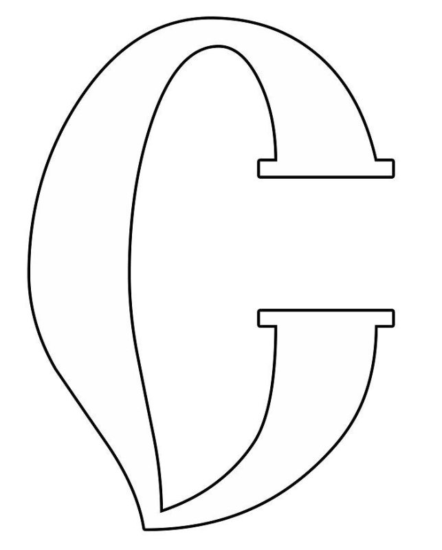 Трафарет букв