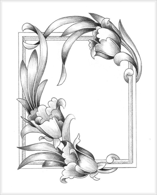 Рамка эскиз для резьбы