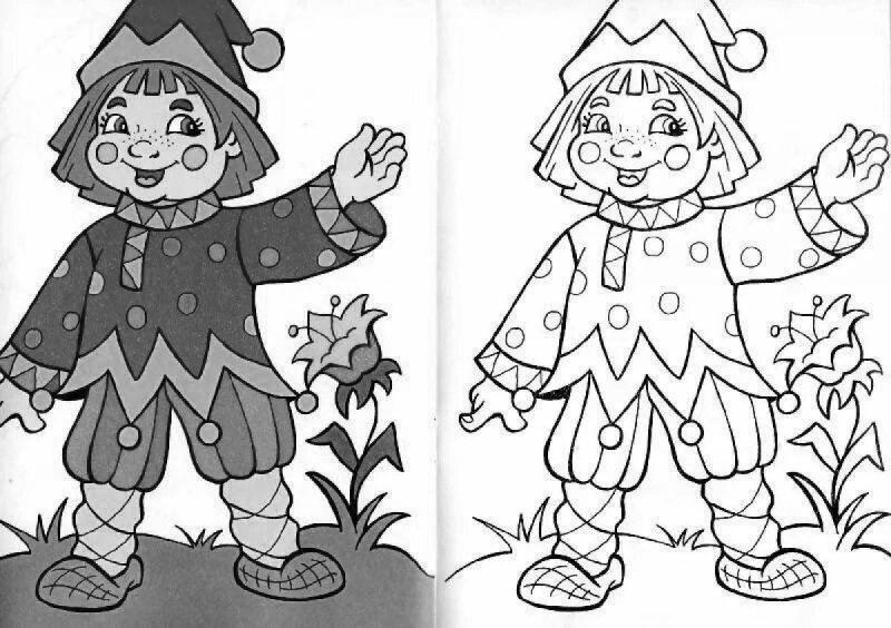 Петрушка рисунок для детей