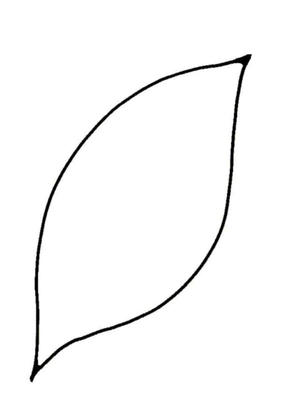 Трафарет листочка для цветка