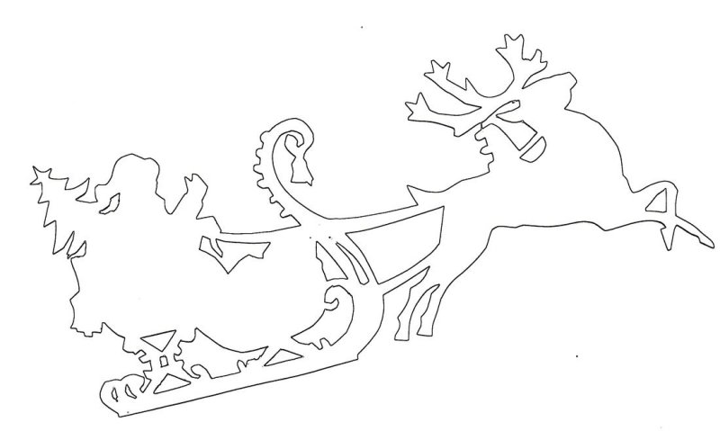 Трафареты на окна новогодние