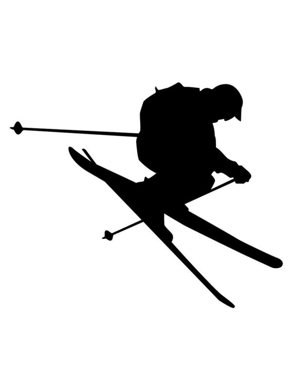 Лыжи трафарет