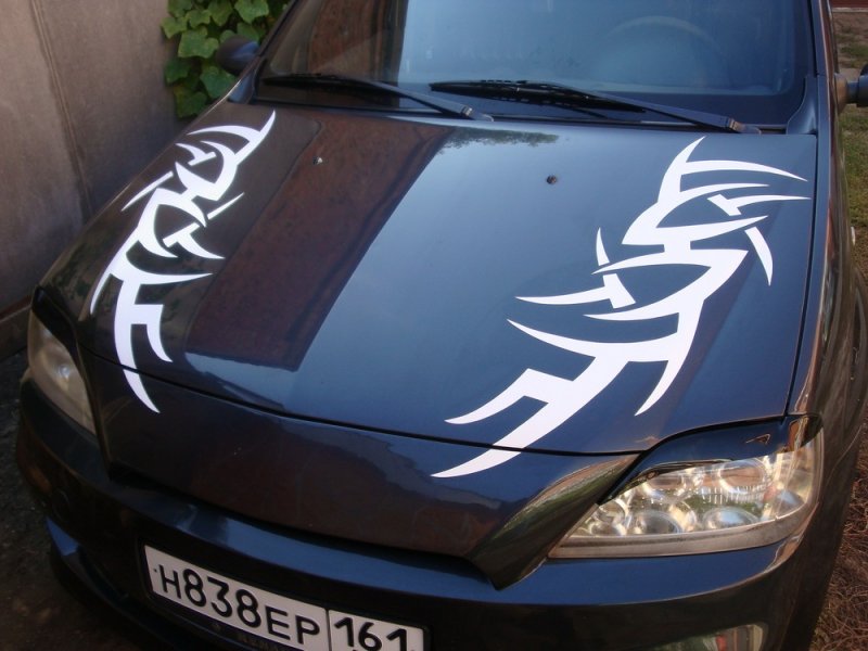 Наклейки на капот Рено Логан 1