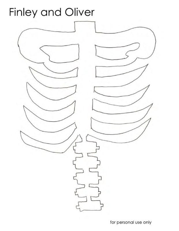Трафарет скелета