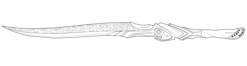 Клинок трафарет