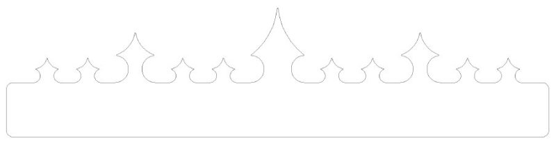 Выкройка короны из бумаги