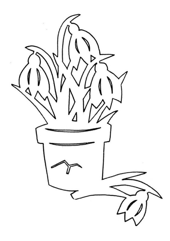 Весенние трафареты на окна