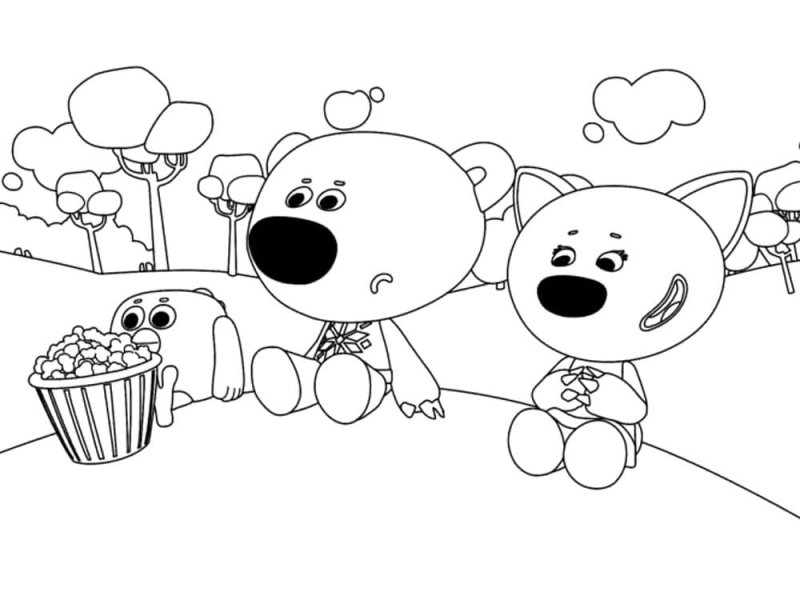 Детские раскраски Мимимишки