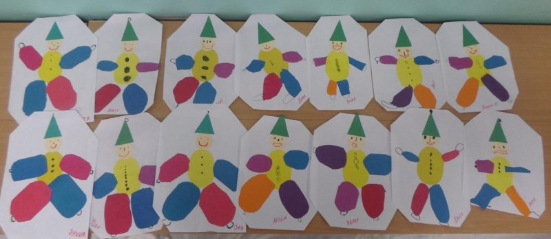 Петрушка аппликация в старшей группе