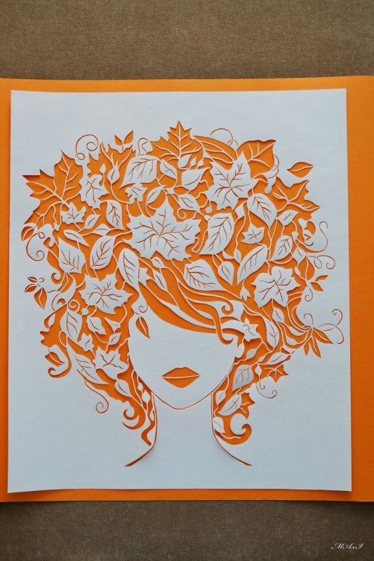 Вытынанка девушка