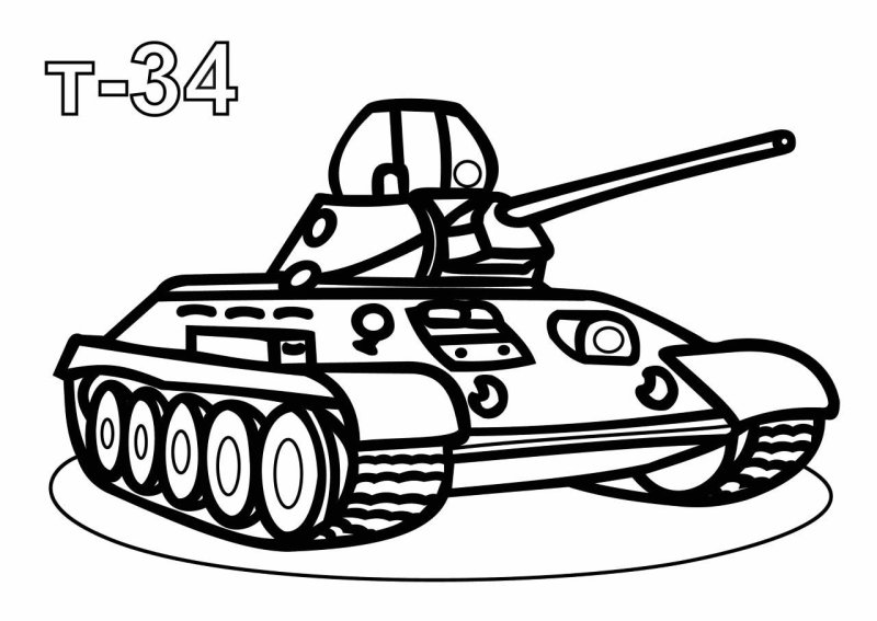 Танк трафарет