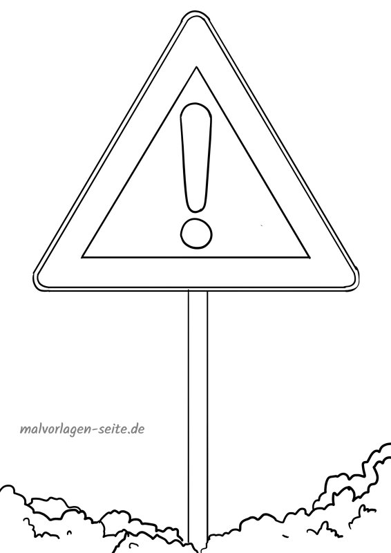 Дорожные знаки для малышей раскраска