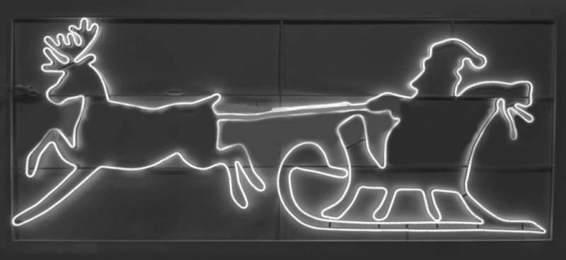 Световая фигура олень с санями