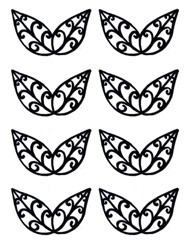 Трафарет для украшения торта шоколадом