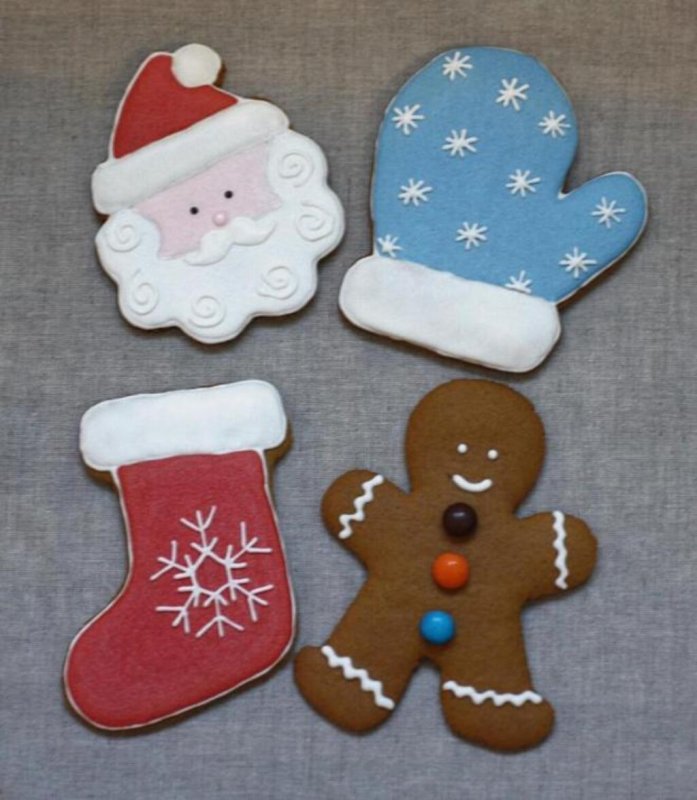 Имбирные пряники новогодние носки