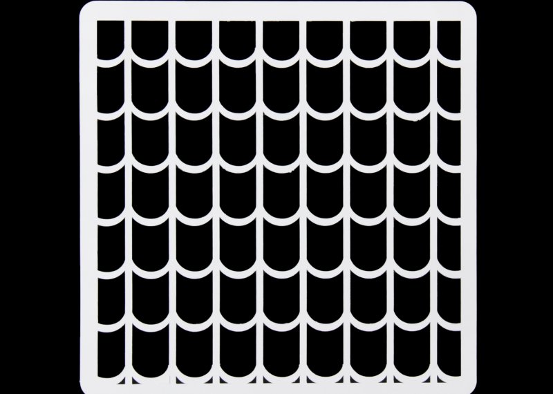 Трафарет "черепица"