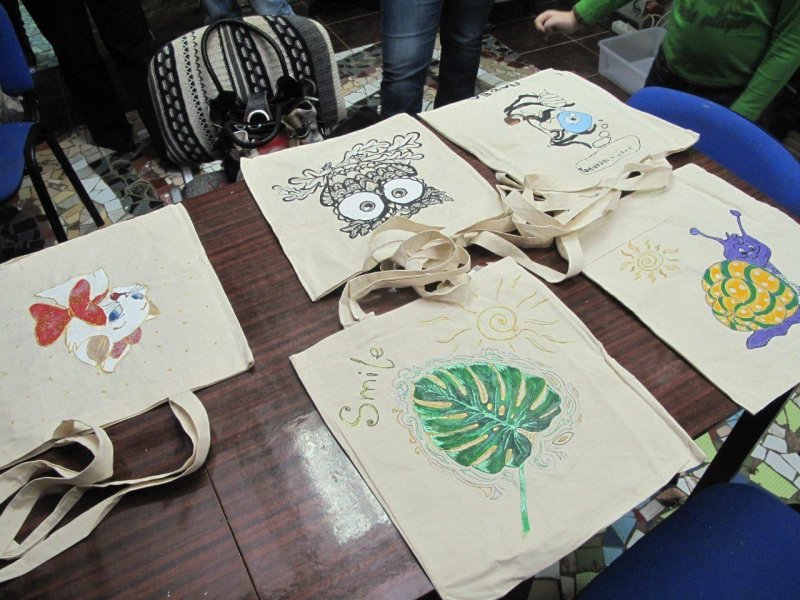 Роспись холщовых сумок мастер класс