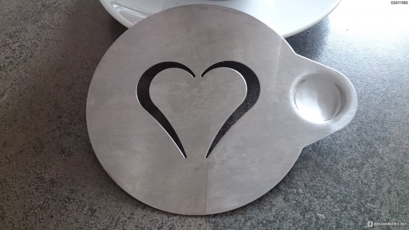 Трафарет для кофе сердце