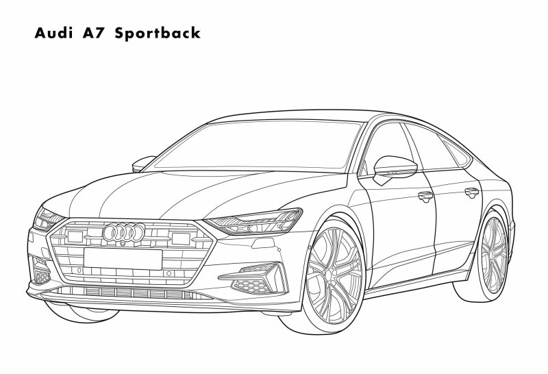 Ауди rs7 раскраска