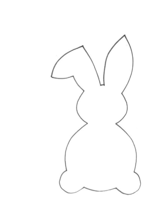 Шаблон зайчика для аппликации