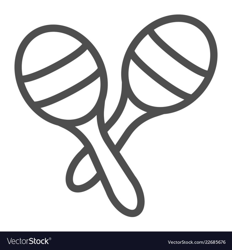 Маракас раскраска для малышей