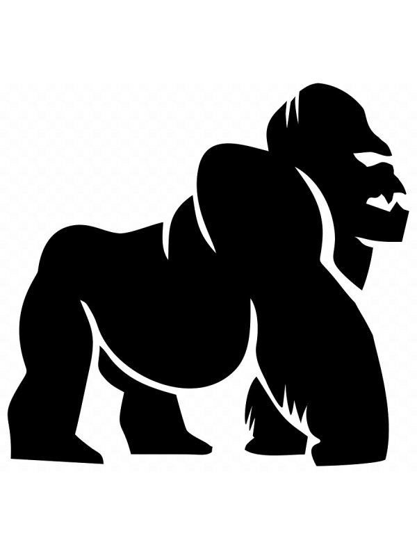 Силуэт гориллы