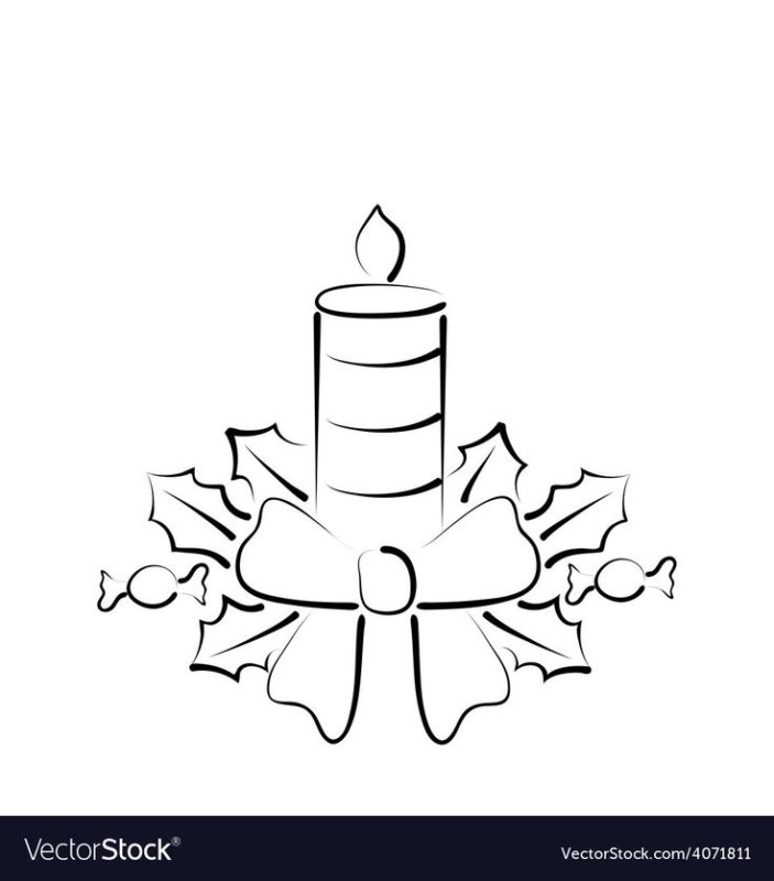 Трафареты на новый год свечи