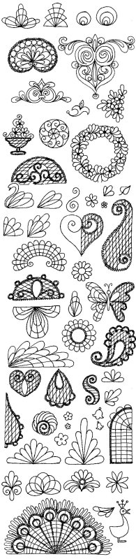 Узоры для шоколадных украшений