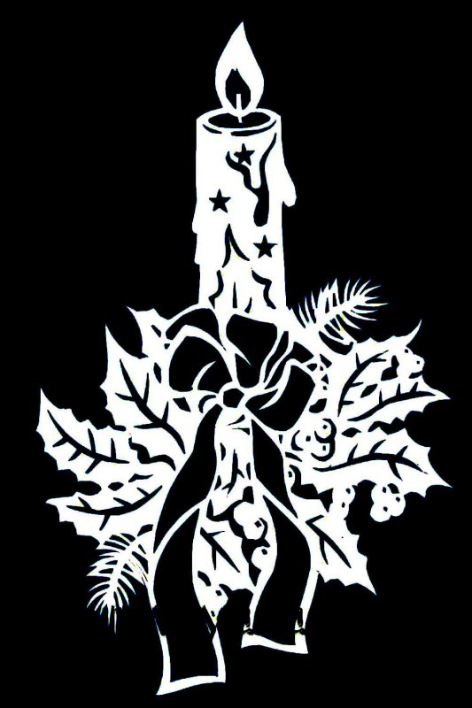 Свеча трафарет