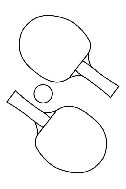 Теннисная ракетка раскраска