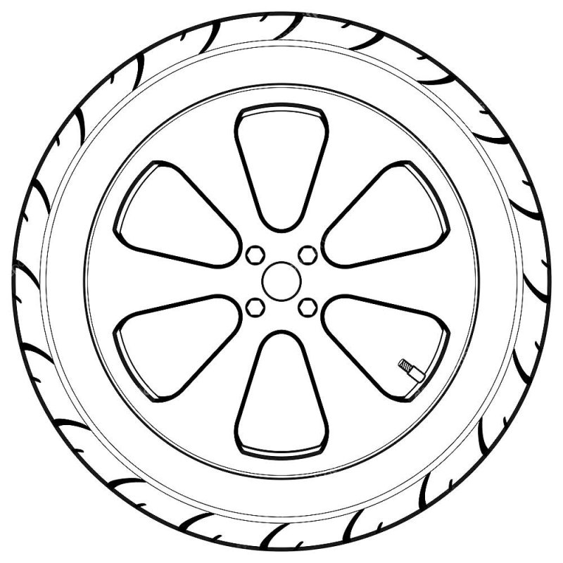 Колесо трафарет