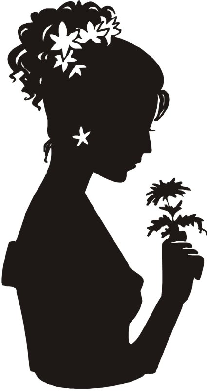 Силуэт девушки в платье