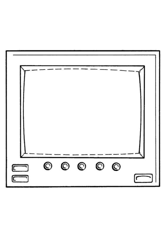 Телевизор для раскрашивания для детей