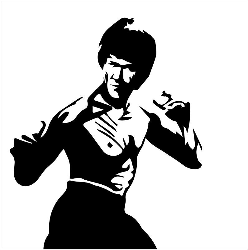 Брюс ли силуэт