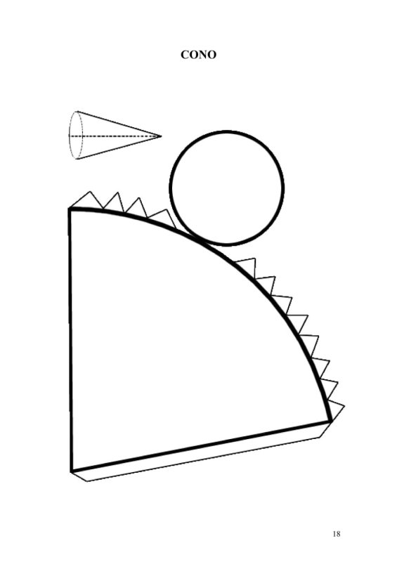 Развёртка конуса для склеивания