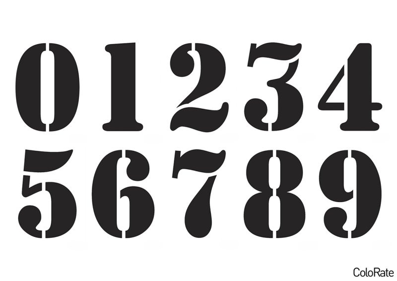 Трафаретные цифры для вырезания