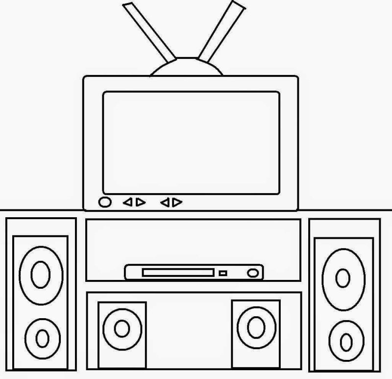 Телевизор для раскрашивания для детей
