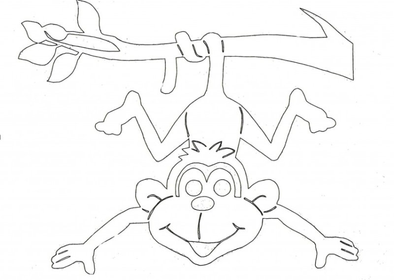 Обезьянка из бумаги